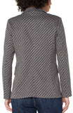 Check button blazer - Navy/toffee