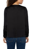 Pleated detail blouse - Black