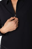 Zip Front Stretch Knit Shirt