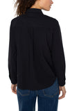 Zip Front Stretch Knit Shirt