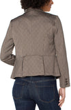 Peplum Blazer - Sand Stripe