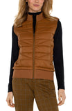 Quilted zip vest - Tumeric