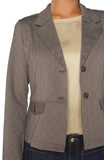 Peplum Blazer - Sand Stripe