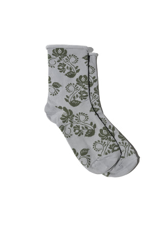 Stilen Vera Vintage Print Socks - Grey