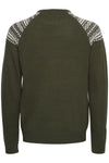 BLEND PULLOVER - OLIVE SCANDI - ONLINE CLEARANCE