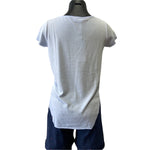 FITTED TEE - HEATHER BLUE-online clearance