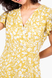 AYLA WRAP DRESS -  YELLOW-online clearance