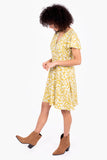 AYLA WRAP DRESS -  YELLOW-online clearance