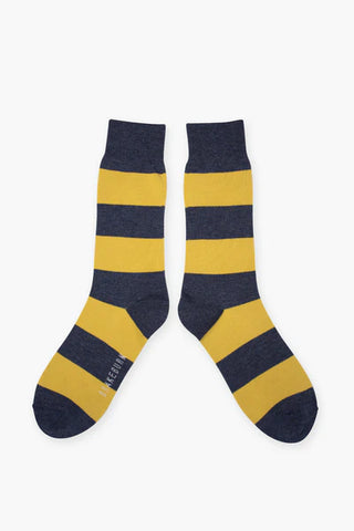 BRAKEBURN MENS YELLOW STRIPE SOCKS