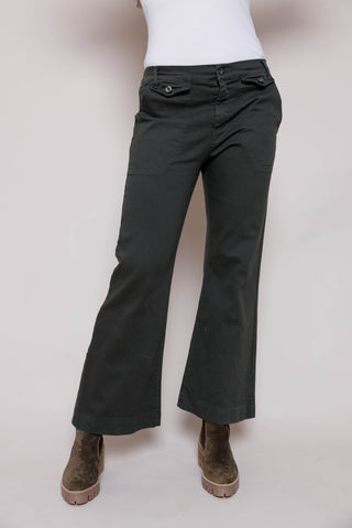 SUZY D - FLARED TROUSERS - BLACK