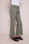 SUZY D - FLARED TROUSERS - OLIVE