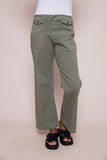 SUZY D - FLARED TROUSERS - OLIVE