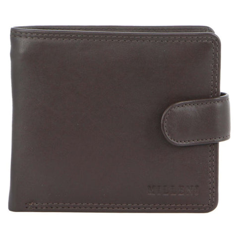 MILLENI MEN'S LEATHER WALLET - BROWN