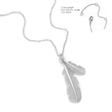 SILVER HUIA FEATHER NECKLACE