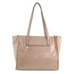 Milleni Vegan Leather Tote Bag - Blush Croc