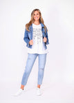 MONACO JEANS - RYLAN DENIM JACKET - SAND BLUE WASH
