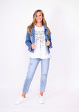 MONACO JEANS - RYLAN DENIM JACKET - SAND BLUE WASH