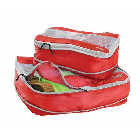 EXPANDING PACKING CUBES RED - 2-PACK