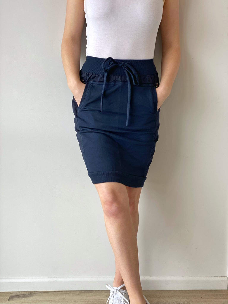 Jersey skirt navy sales