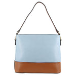 MILLENI VEGAN LEATHER TWO TONE BAG - BLUE