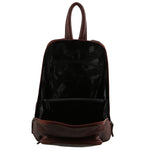 CHESTNUT BROWN LEATHER BACKPACK