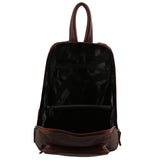 CHESTNUT BROWN LEATHER BACKPACK