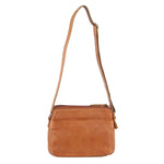 MILLENI COGNAC BROWN NAPPA LEATHER HANDBAG