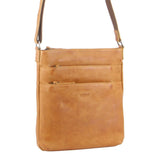 MILLENI NAPPA LEATHER CROSS BODY HANDBAG - CARAMEL