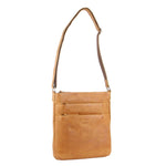 MILLENI NAPPA LEATHER CROSS BODY HANDBAG - CARAMEL