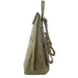 MILLENI LEATHER BACKPACK -- OLIVE