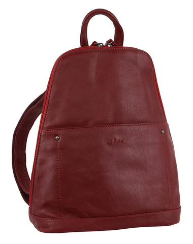 MILLENI LEATHER BACKPACK - RED