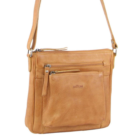 Milleni Nappa Leather Handbag - Caramel