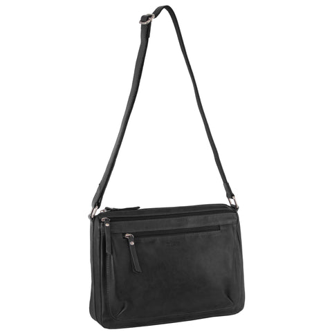 MILLENI BLACK NAPPA LEATHER HANDBAG