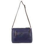 MILLENI INDIGO/CHESTNUT NAPPA LEATHER HANDBAG