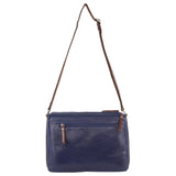 MILLENI INDIGO/CHESTNUT NAPPA LEATHER HANDBAG