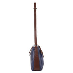 MILLENI INDIGO/CHESTNUT NAPPA LEATHER HANDBAG