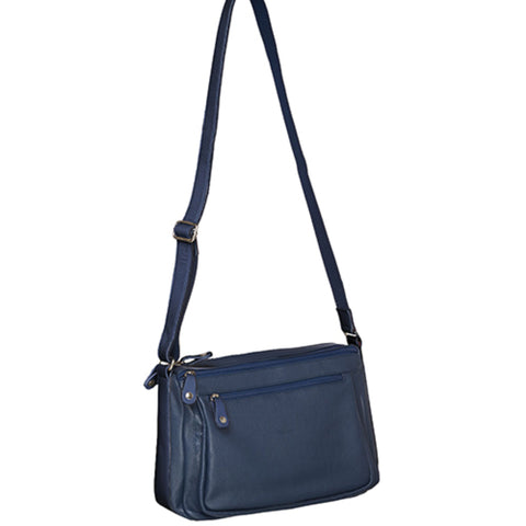 MILLENI NAVY NAPPA LEATHER HANDBAG