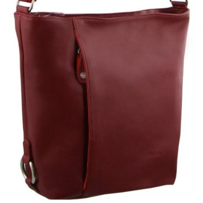 MILLENI RED NAPPA LEATHER HANDBAG