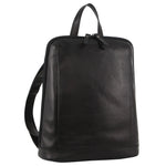 Milleni Nappa Leather Twin Zip Backpack - Black