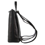 Milleni Nappa Leather Twin Zip Backpack - Black