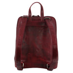 MILLENI NAPPA LEATHER TWIN ZIP BACKPACK - CHERRY