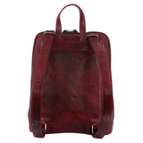MILLENI NAPPA LEATHER TWIN ZIP BACKPACK - CHERRY