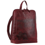 MILLENI NAPPA LEATHER TWIN ZIP BACKACK - CHERRY