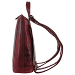 MILLENI NAPPA LEATHER TWIN ZIP BACKACK - CHERRY