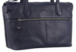 MILLENI NAPPA LEATHER SHOULDER BAG - NAVY