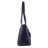 MILLENI NAPPA LEATHER SHOULDER BAG - NAVY