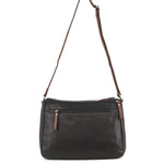 MILLENI NAPPA LEATHER HANDBAG - BLACK/CHESTNUT