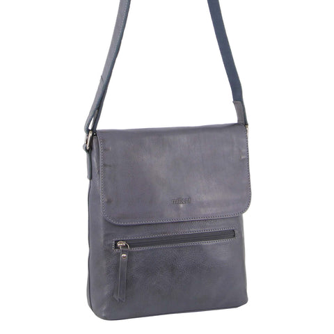 MILLENI STEEL GREY NAPPA LEATHER BAG Tom Bridget Boutique