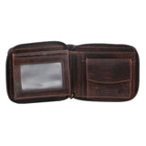 PIERRE CARDIN CHOCOLATE BROWN MEN'S LEATHER WALLET