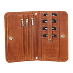 PIERRE CARDIN COGNAC LEATHER WALLET & ORGANISER RFID PROTECTED